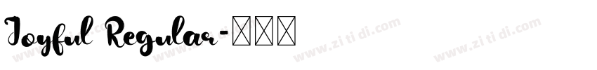 Joyful Regular字体转换